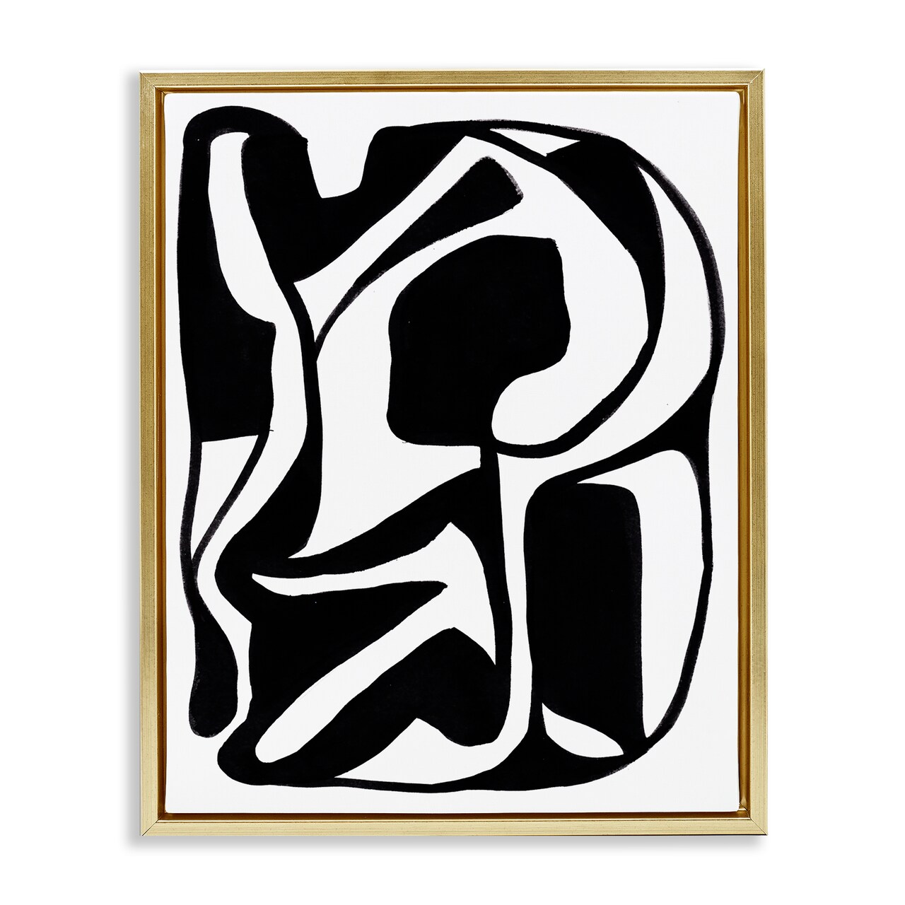 Stupell Industries Swirling Ink Pattern Framed Floater Canvas Wall Art Design by Bea Dina